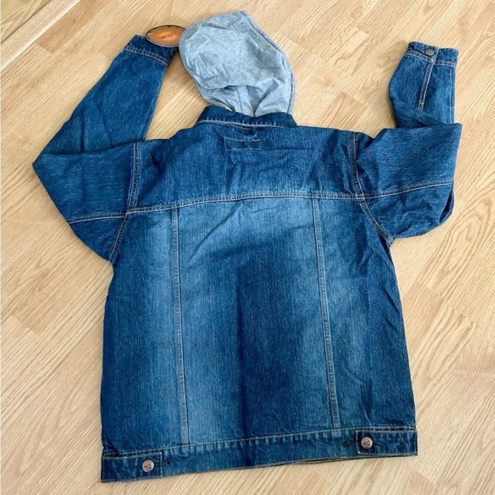 New Jean Jacket hoodie boys size large 2 for 1 urban pipeline coat - Picture 2 of 7